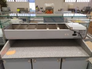 Présentoir à ingrédients 1500mm Vitré