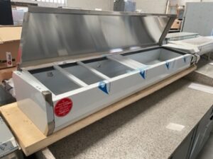 Présentoir à ingrédients 2000mm Profondeur 300 Inox