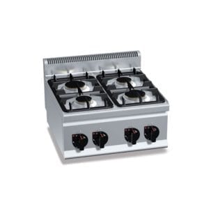 Cuisinière gaz 4 brûleurs (12.4kW) à poser