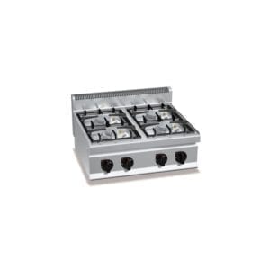 Cuisinière gaz 4 brûleurs (21.5kW) à poser
