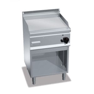 Plaque de cuisson gaz chromée 596 x 430 mm sur pieds