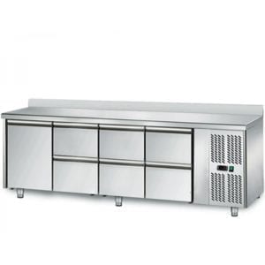 Table réfrigérée 700 / 1 porte + 6 tiroirs adossés