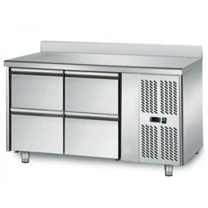 Table réfrigérée 700 / 4 tiroirs adossés
