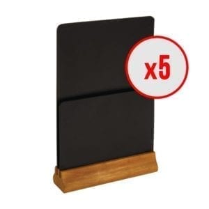 5 x Chevalets de table ardoise - Double Face