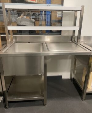 Table lave-vaisselle 1 évier prof.700 - égouttoir D / 1200 mm