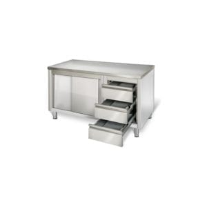 Armoire profondeur 700 1800 mm / 3 tiroirs Droite