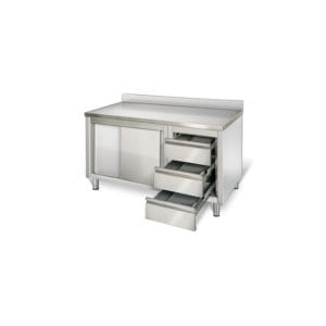 Armoire 700 adossée 1600 mm / 3 tiroirs Droite