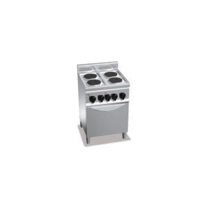 Cuisinière électrique 4 plaques rondes (8kW) sur four électrique (3kW)