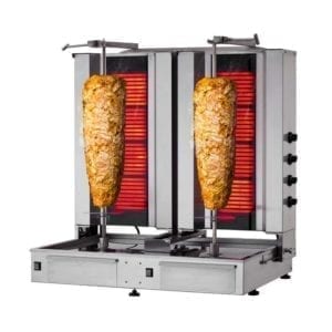 Machine à kebab 4 + 4 feux électriques