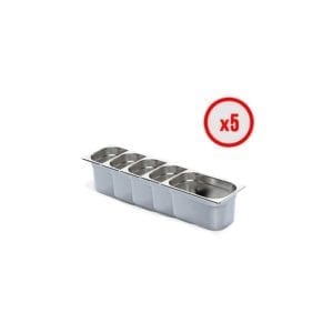 Pack X5 Bac Gastro GN 1/4 (prof. 150mm)