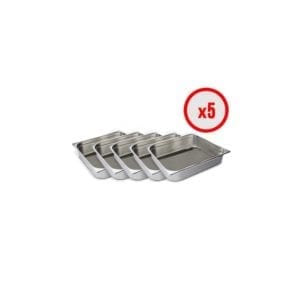 Pack X5 Bac Gastro GN 2/1 (prof. 150mm)