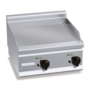 Plaque de cuisson électrique 596 x 430 mm rainurée