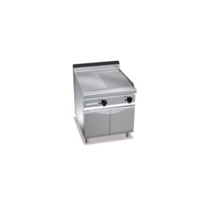 Plaque de cuisson électrique lisse et rainurée 796 x 667 mm sur pieds