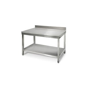 Table inox 1200 mm profondeur 700 adossée