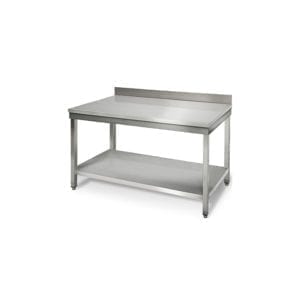 Table inox 1400 mm profondeur 700 adossée