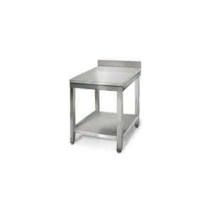 Table inox 600 mm adossée