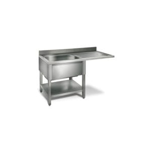 Table lave-vaisselle égouttoir D / 1200 mm 1 évier prof.700
