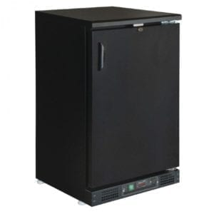 Arrière bar noir / 1 porte pivotante pleine