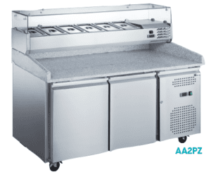 Meuble à pizza 2 portes sur roulettes