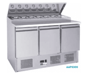 Saladette 700 3 portes 7 bacs GN 1/6