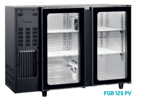 Arrière bar 2 portes vitrées 229 litres