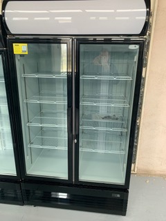REFRIGERATEUR/CONGELATEUR 2 PORTES VITREE LED