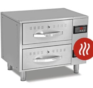 MEUBLE CHAUFFANT 2 TIROIRS FAST FOOD POUR TENDERS