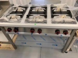 CUISINIÈRE GAZ 6 BRÛLEURS SUR PIEDS