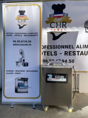 Machine sous-vide à cloche 20m3/H-SUR PIEDS- DOUBLE BARRE DE SOUDAGE 490mm