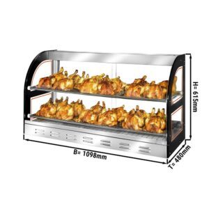 Vitrine chauffante pour poulets et Tenders