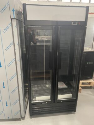 ARMOIRE A BOISSONS 2 PORTES BATTANTES FULL BLACK LED