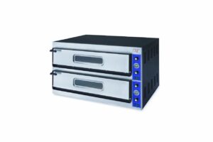 FOUR À PIZZA ÉLECTRIQUE 6 + 6 X 36 CM SUR LA LARGEUR ENTIEREMENT REFRACTAIRE