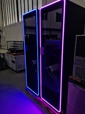 ARMOIRE LIBRE SERVICE FULL BLACK LED XXL